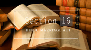 section 16 hindu marrige act 1955